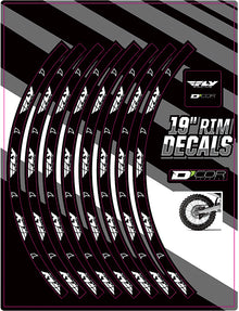 Rim Decals 19" Fly Logo Rear
