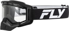 Yth Focus Snow Goggle Blk/Wht W/ Clear Lens
