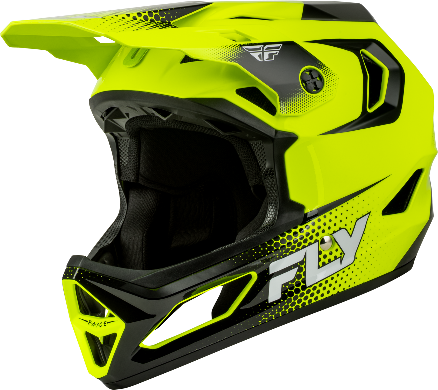 Yth Rayce Sonar Bicycle Hlmt Hi Vis/Black/White Ym