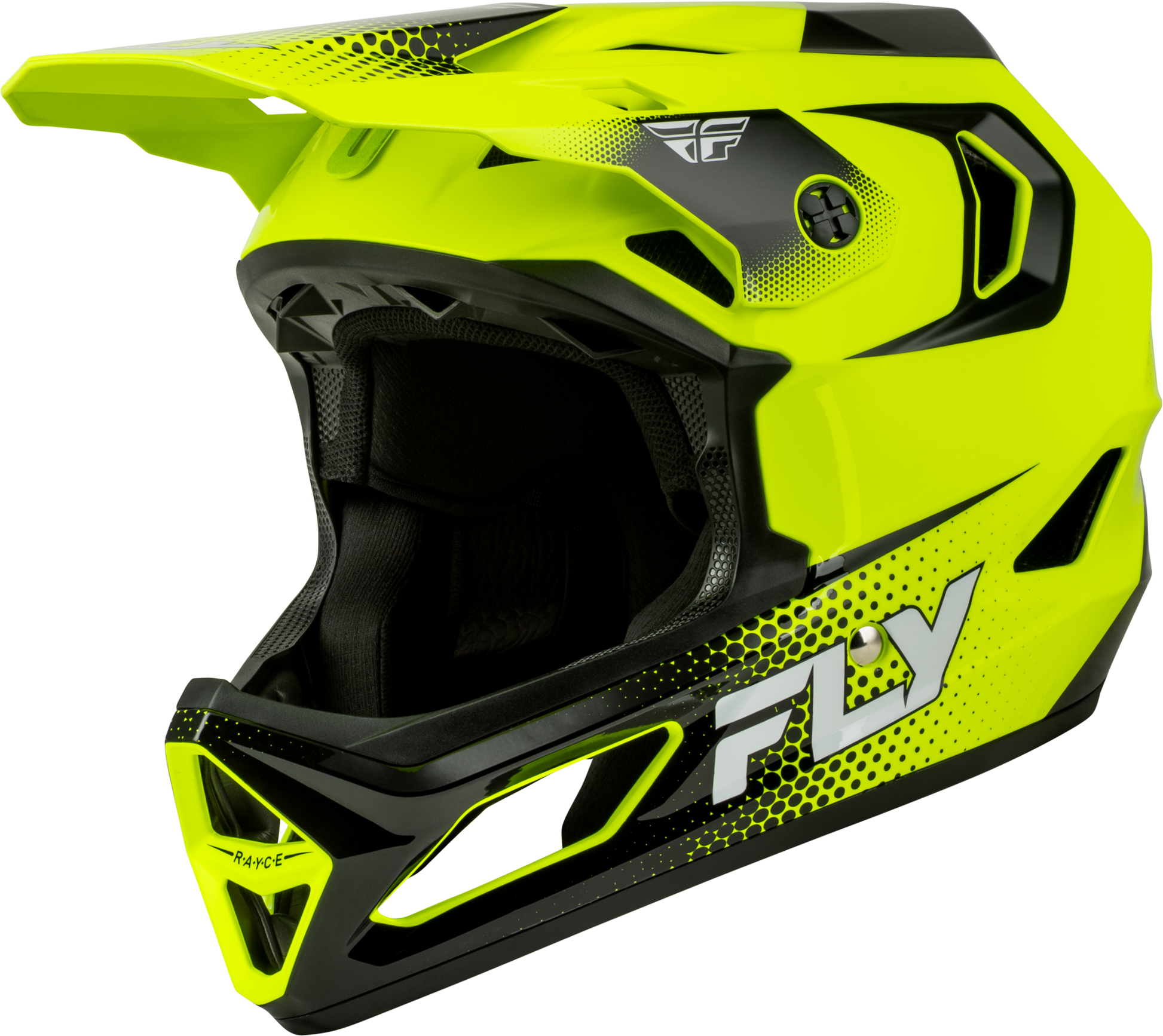 Yth Rayce Sonar Bicycle Hlmt Hi Vis/Black/White Ym