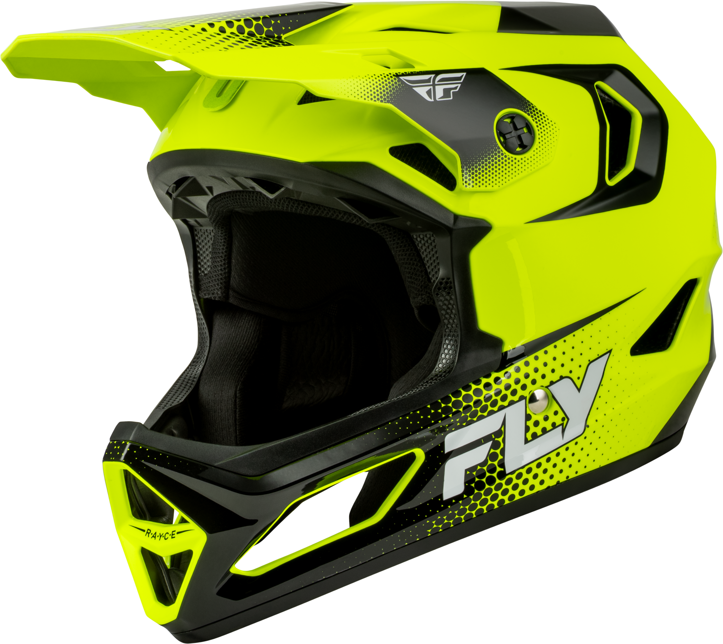 Yth Rayce Sonar Bicycle Hlmt Hi Vis/Black/White Ym