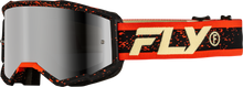 Zone Goggle Black/Red/Cream W/ Silver Mirror/Smoke Lens