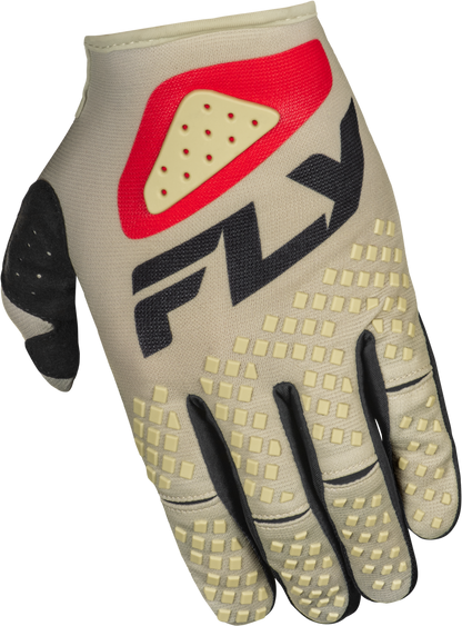 Youth Kinetic Sym Gloves Light Grey/Red/Black Ym