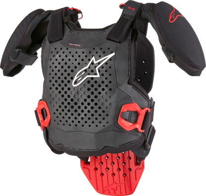 A 5 S Youth Chest Protector Black/White/Red Sm/Md