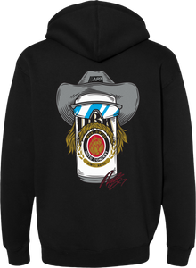 Stache Mullet Moto Hoodie Black Xl