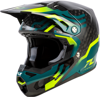 Formula S Carbon Byte Helmet Black Carbon/Teal/Lime Md