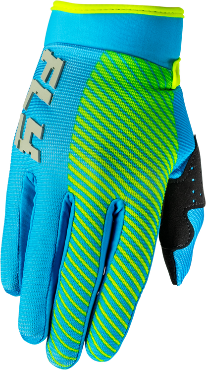 Youth F 16 Gloves Blue/Hi Vis Yxs