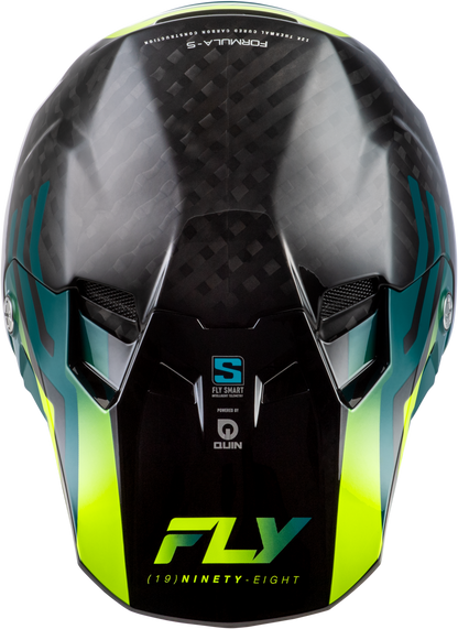Formula S Carbon Byte Helmet Black Carbon/Teal/Lime Xl