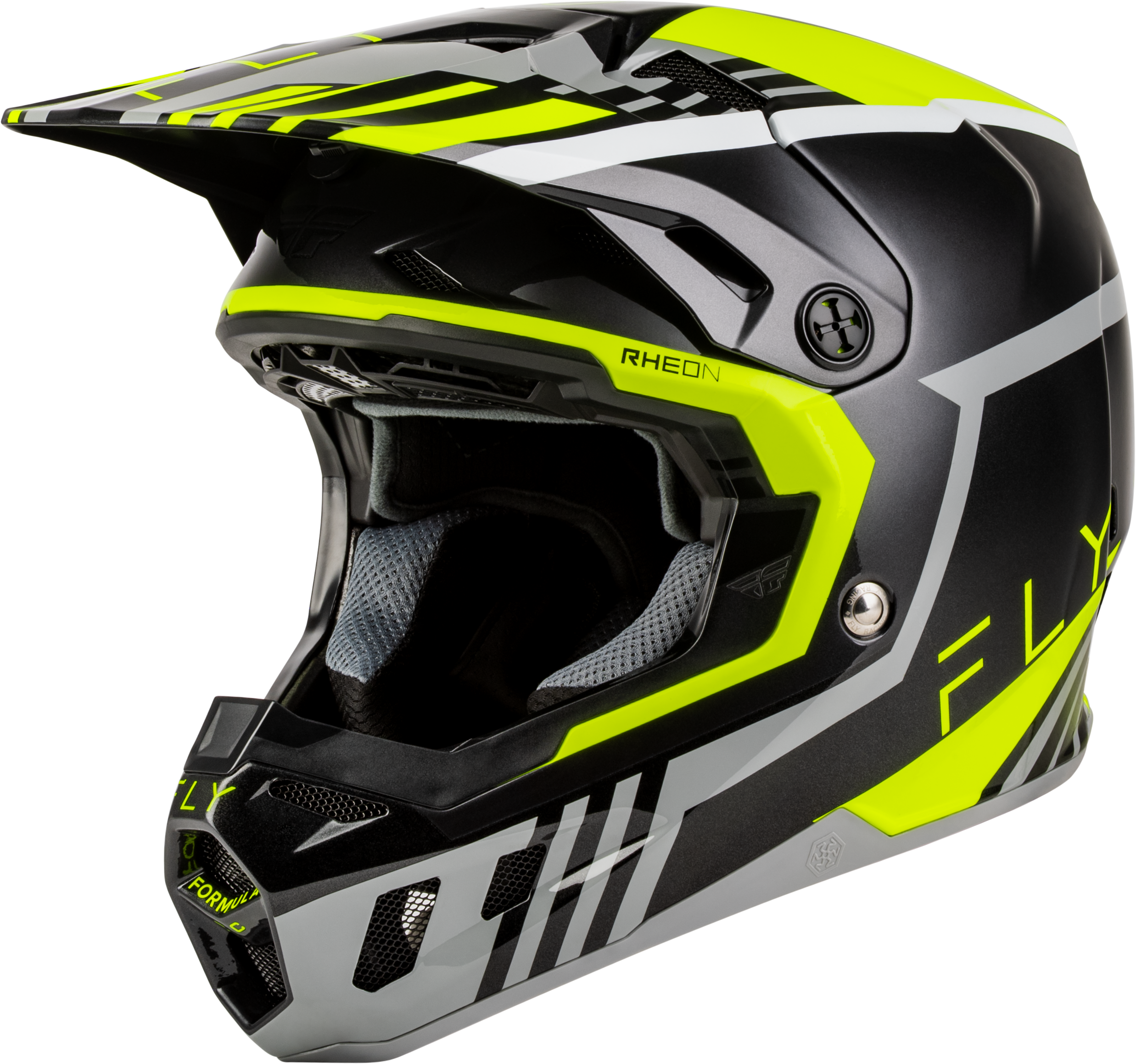 Formula Cc Strike Helmet Grey/Black/Hi Vis Lg