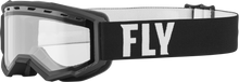 Youth Focus Snw Goggle Blk/Wht W/ Clear Lens