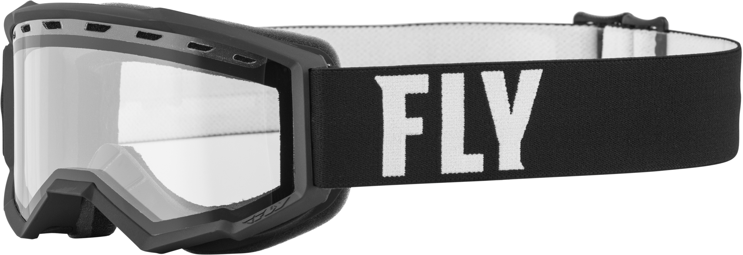 Youth Focus Snw Goggle Blk/Wht W/ Clear Lens