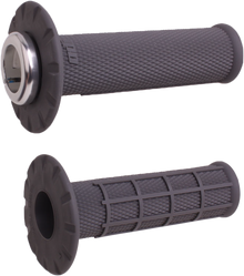 Micro X Lock On Grips Half Waffle Graphite/Silver