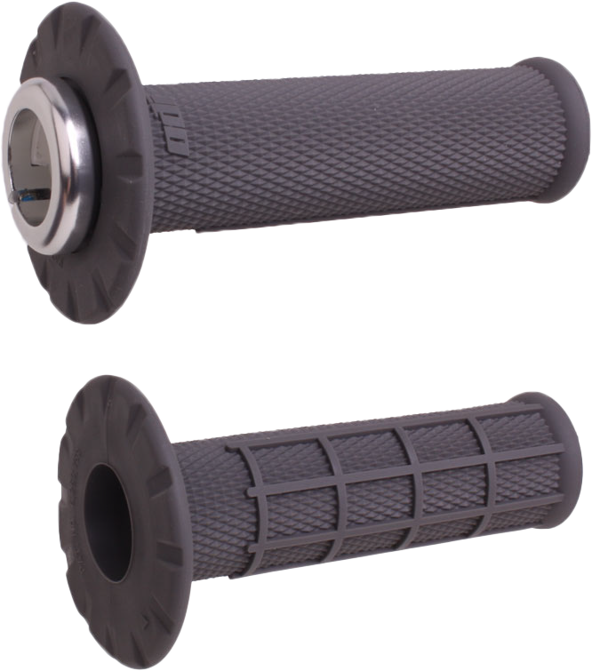 ODI Micro X Lock On Grip Half Waffle - Graphite/Silver