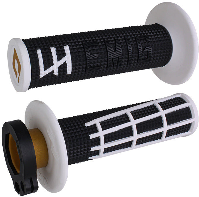 ODI Emig 2.0 V2 Lock On Grip - Black/White