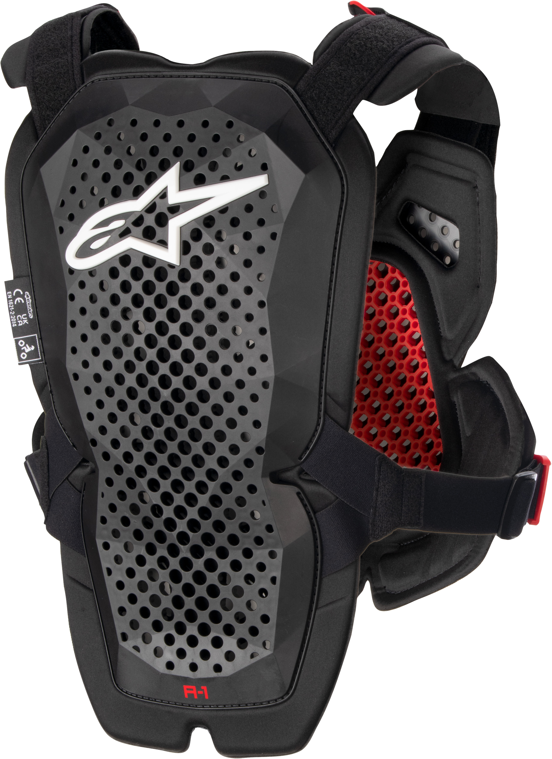 A 1 Chest Protector Anthracite/Black/Red  Md/Lg