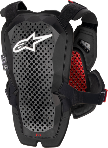 A 1 Chest Protector Anthracite/Black/Red  Md/Lg