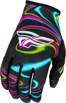 Youth Lite Warped Gloves Black/Pink/Electric Blue Ys