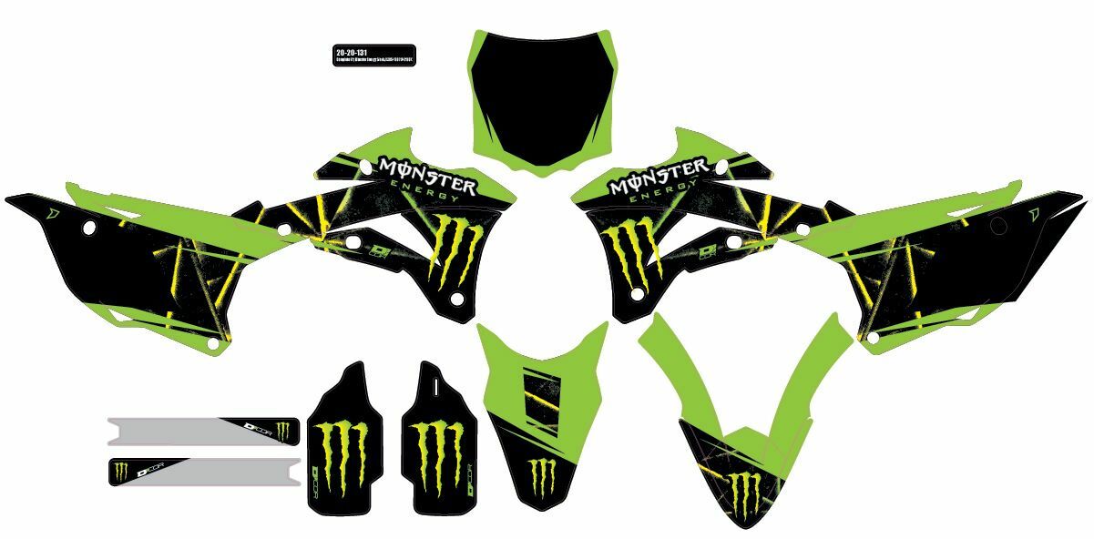 Cmplt Kit Monster Energy Slash Black Bg