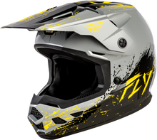 Youth Kinetic Drip Helmet Grey/Black/Yellow Ym