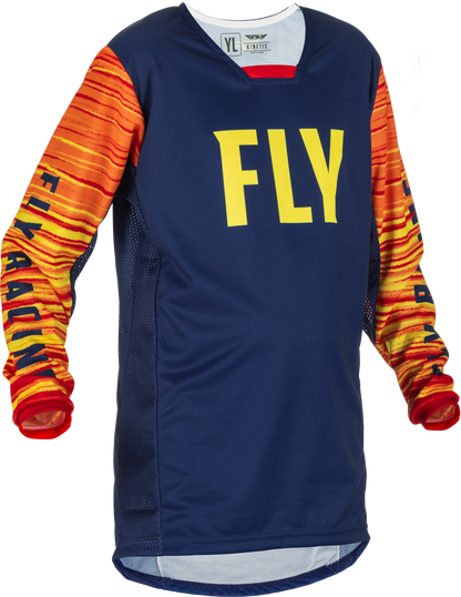 Youth Kinetic Wave Jersey Navy/Yellow/Red Ys