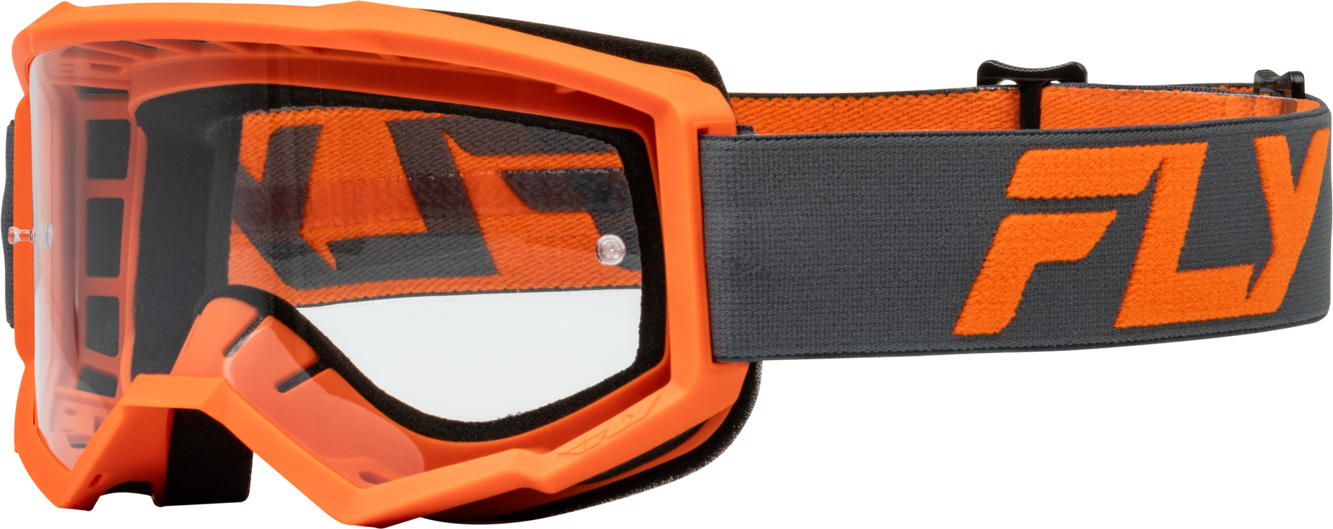 Youth Focus Goggle Char/Orange W/ Clear Lens
