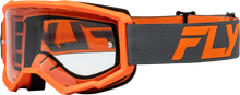 Youth Focus Goggle Char/Orange W/ Clear Lens