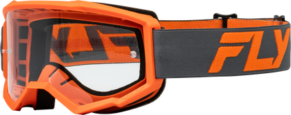 Focus Goggle Charcoal/Orange W/ Clear Lens