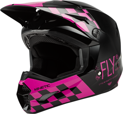 Yth Kinetic Lite Rival Helmet Gloss Black/Pink Ys