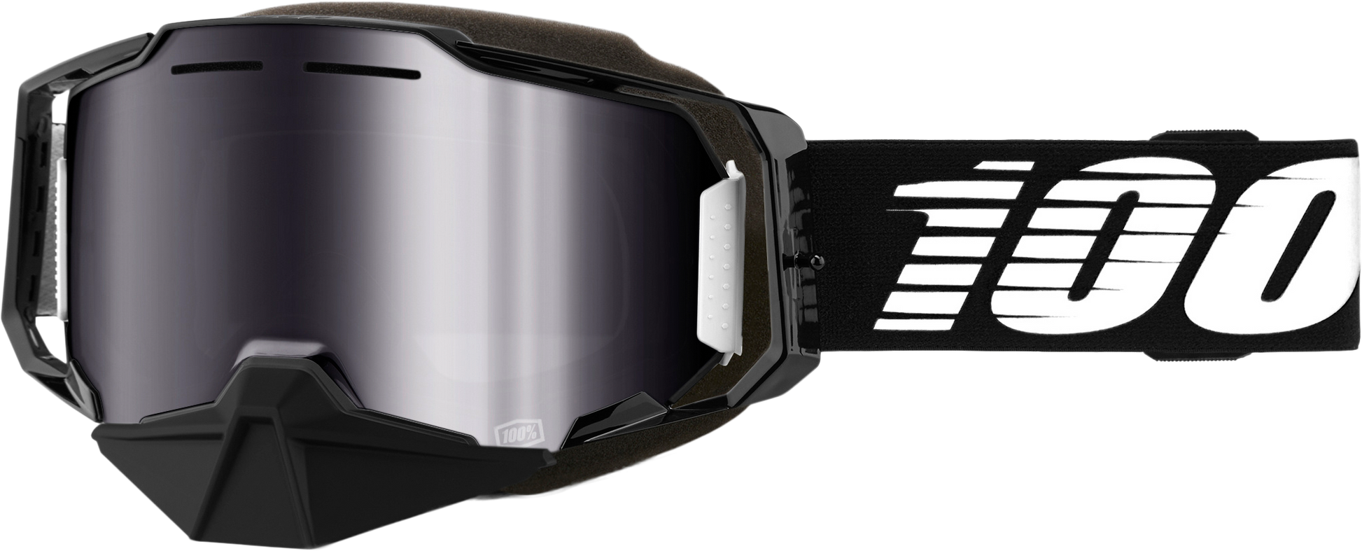 Armega Snowmobile Goggle Blk W/ Slvr Flash Mirror Lens