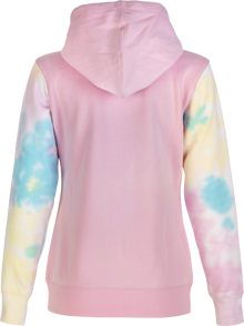 Women's Fly Tie Dye Zip Up Hoodie Pink/Yellow/Blue Xl