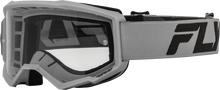 Youth Focus Goggle Silver/Char W/ Clear Lens