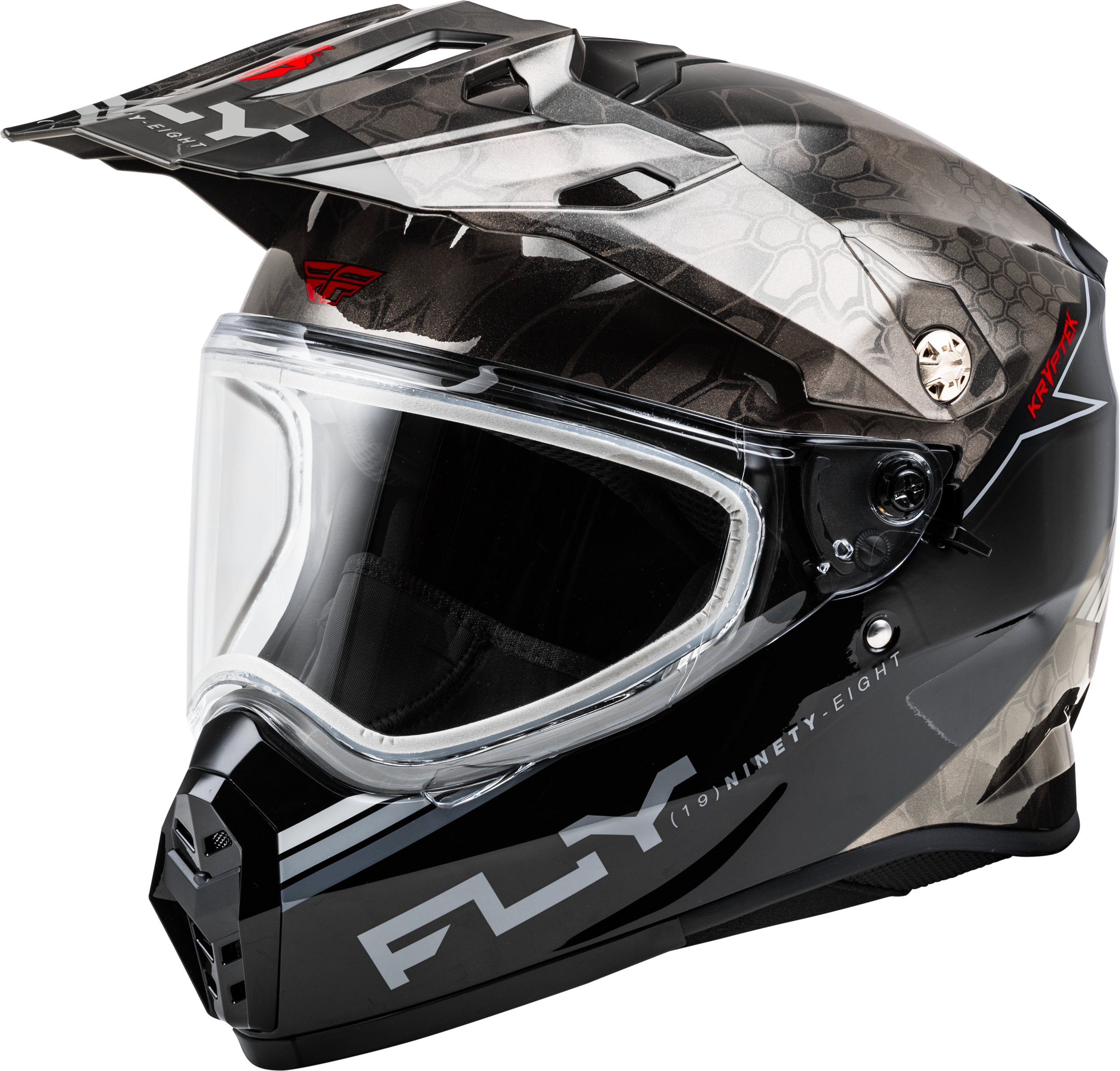 Trekker Cw Conceal Helmet Dual Shld Black/Grey/White Lg