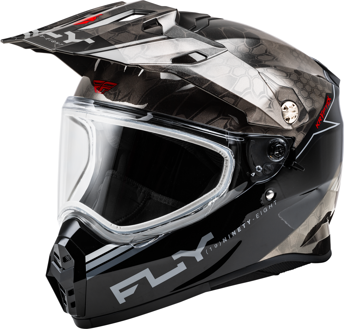 Trekker Cw Conceal Helmet Dual Shld Black/Grey/White Sm