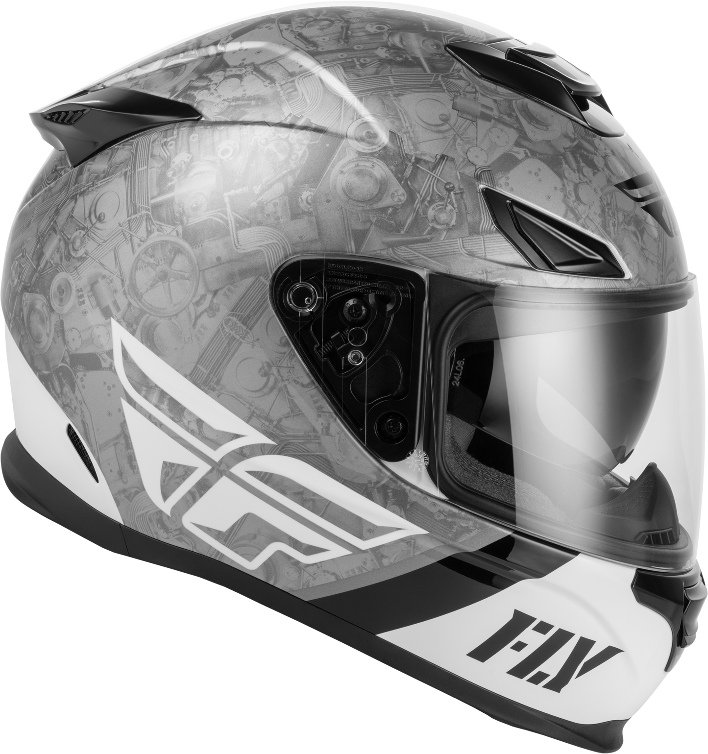 Sentinel Mech Helmet Black/White/Grey Lg