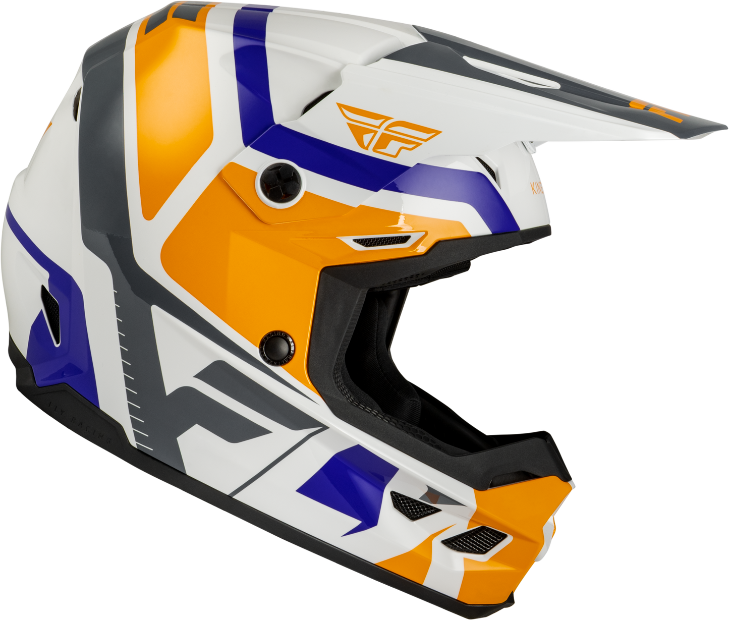Youth Kinetic Scrap Helmet White/Orange/Blue/Grey Ym