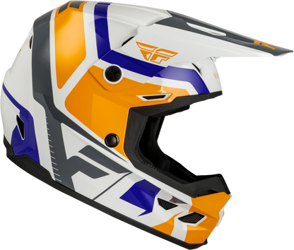 Youth Kinetic Scrap Helmet White/Orange/Blue/Grey Ym