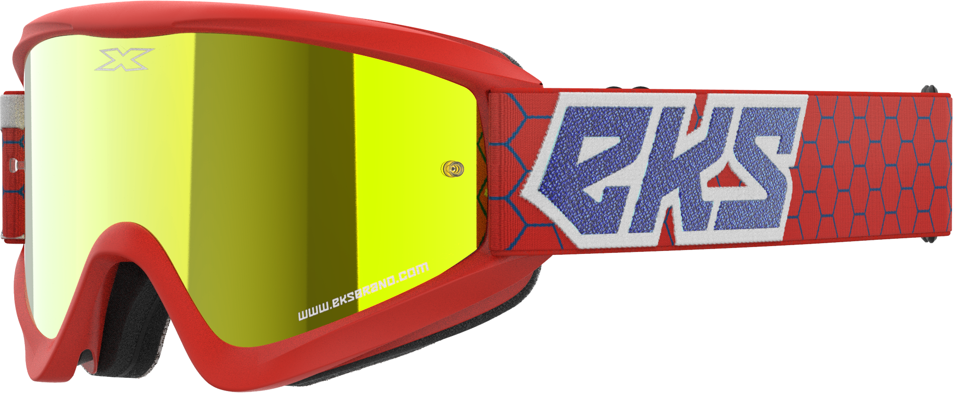 Flat Out Mirror Goggle Rd/Wht/Blu Metallic Gold Mir