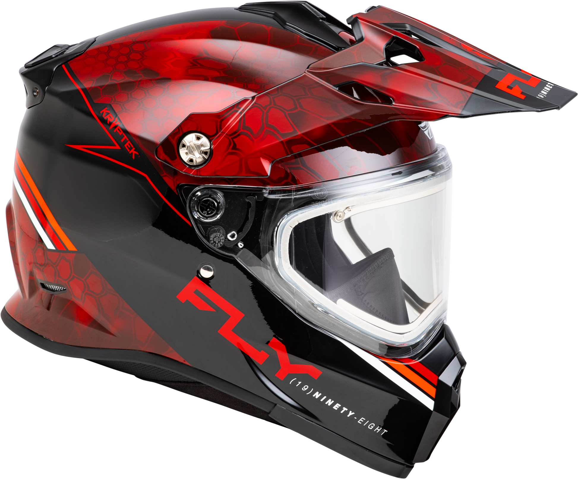 Trekker Cw Conceal Helmet Elec Shld Red/Black 2x
