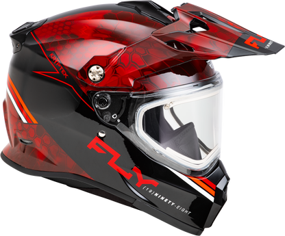 Trekker Cw Conceal Helmet Elec Shld Red/Black Lg