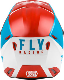 Kinetic Straight Edge Helmet Red/White/Blue Lg