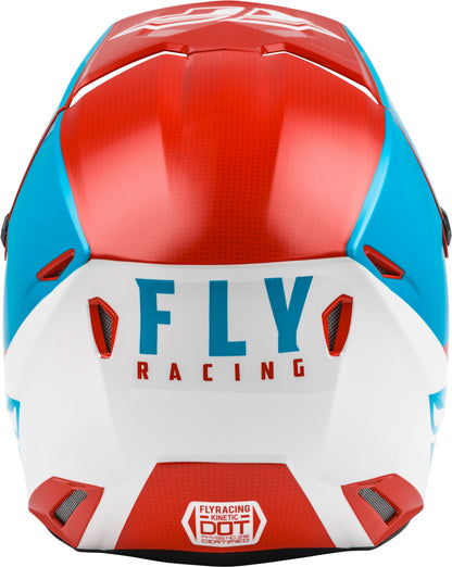 Kinetic Straight Edge Helmet Red/White/Blue Lg