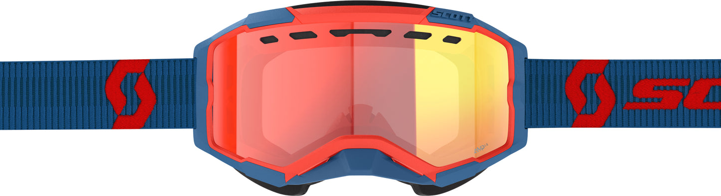 Fury Snowcross Ls Goggle Drk Blu/Neon Red Red Chrome