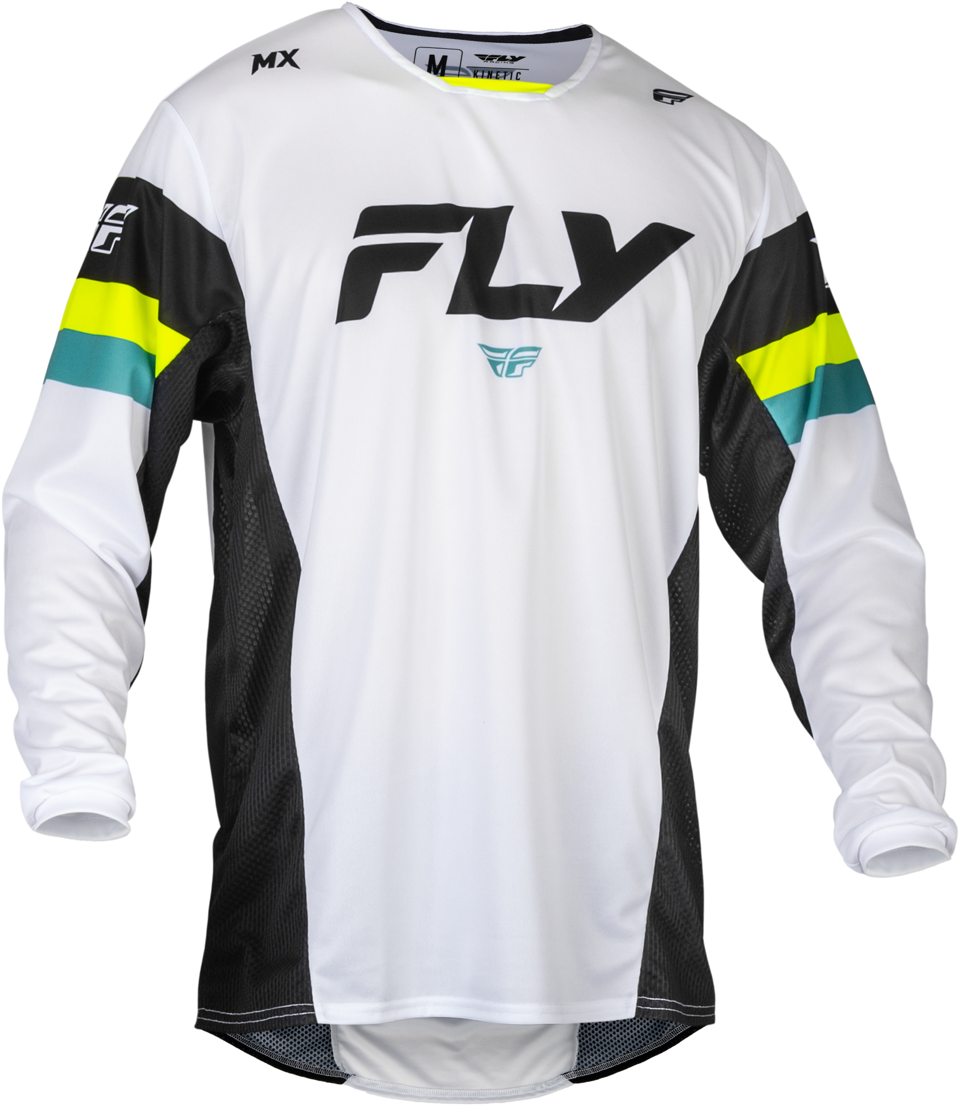Kinetic Prix Jersey White/Black/Hi Vis Xl