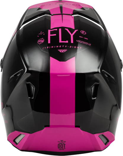 Yth Kinetic Lite Rival Helmet Gloss Black/Pink Ys