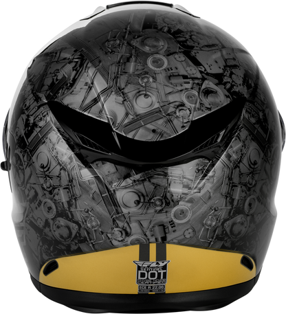 Sentinel Mech Helmet Black/Grey/Gold Md