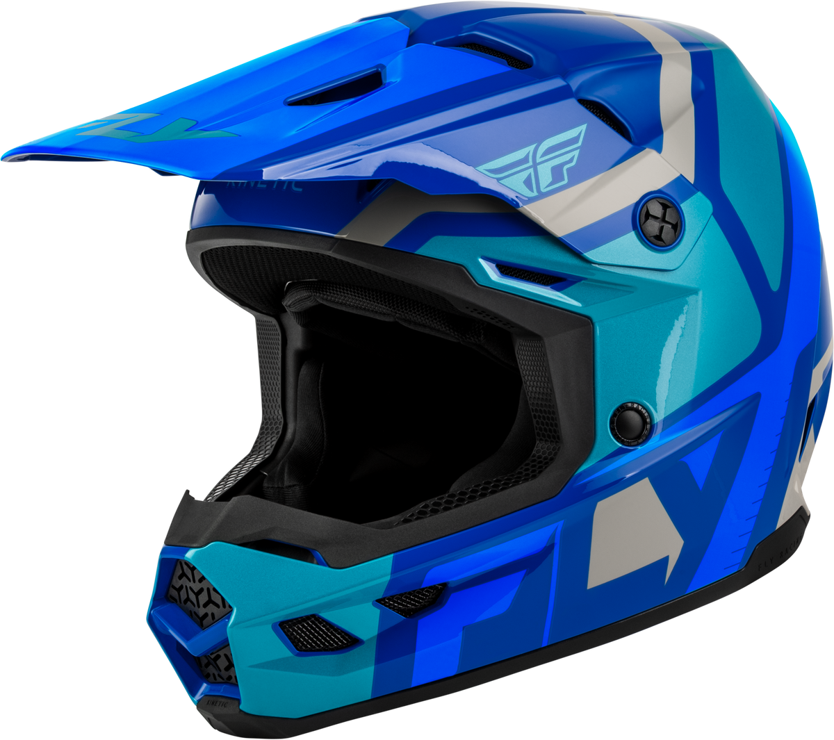 Youth Kinetic Scrap Helmet Blue/Light Blue/Grey Ym