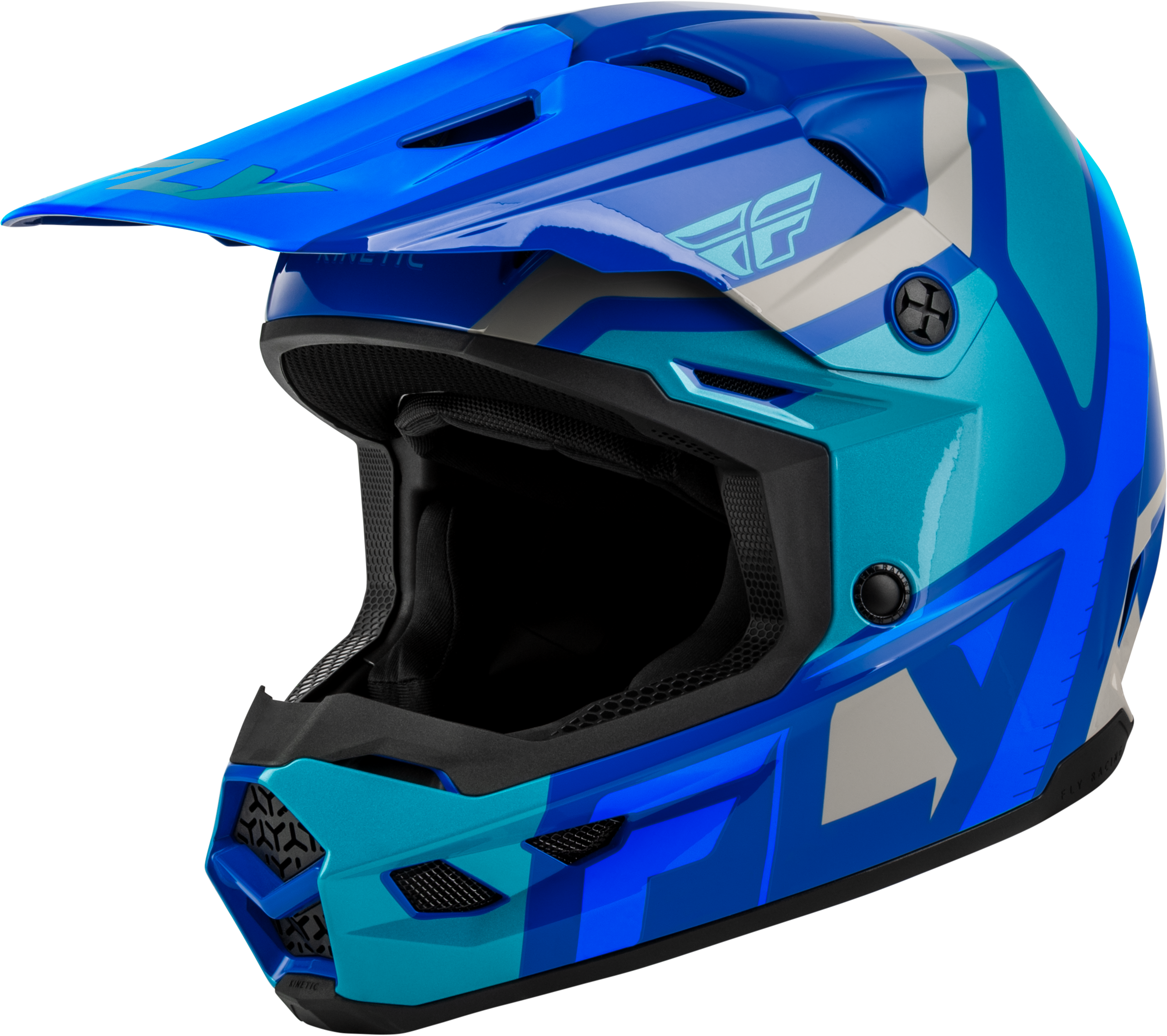 Youth Kinetic Scrap Helmet Blue/Light Blue/Grey Ym