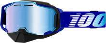 Armega Snowmobile Goggle Blue W/ Blue Mirror Lens