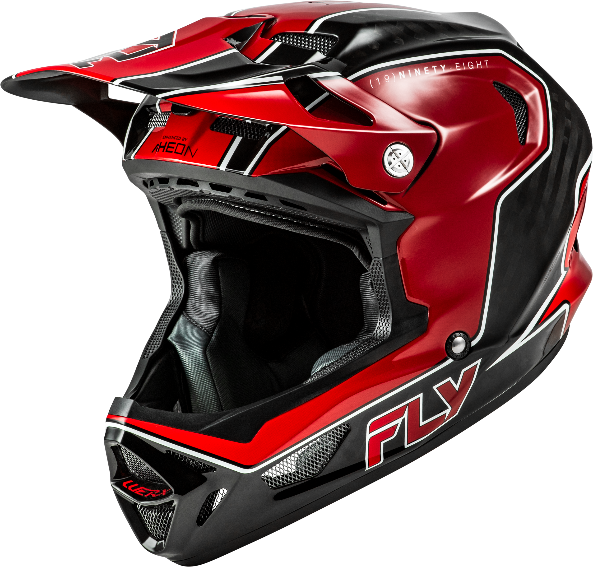 Werx R Flow Carbon Helmet Black Carbon/Red Sm