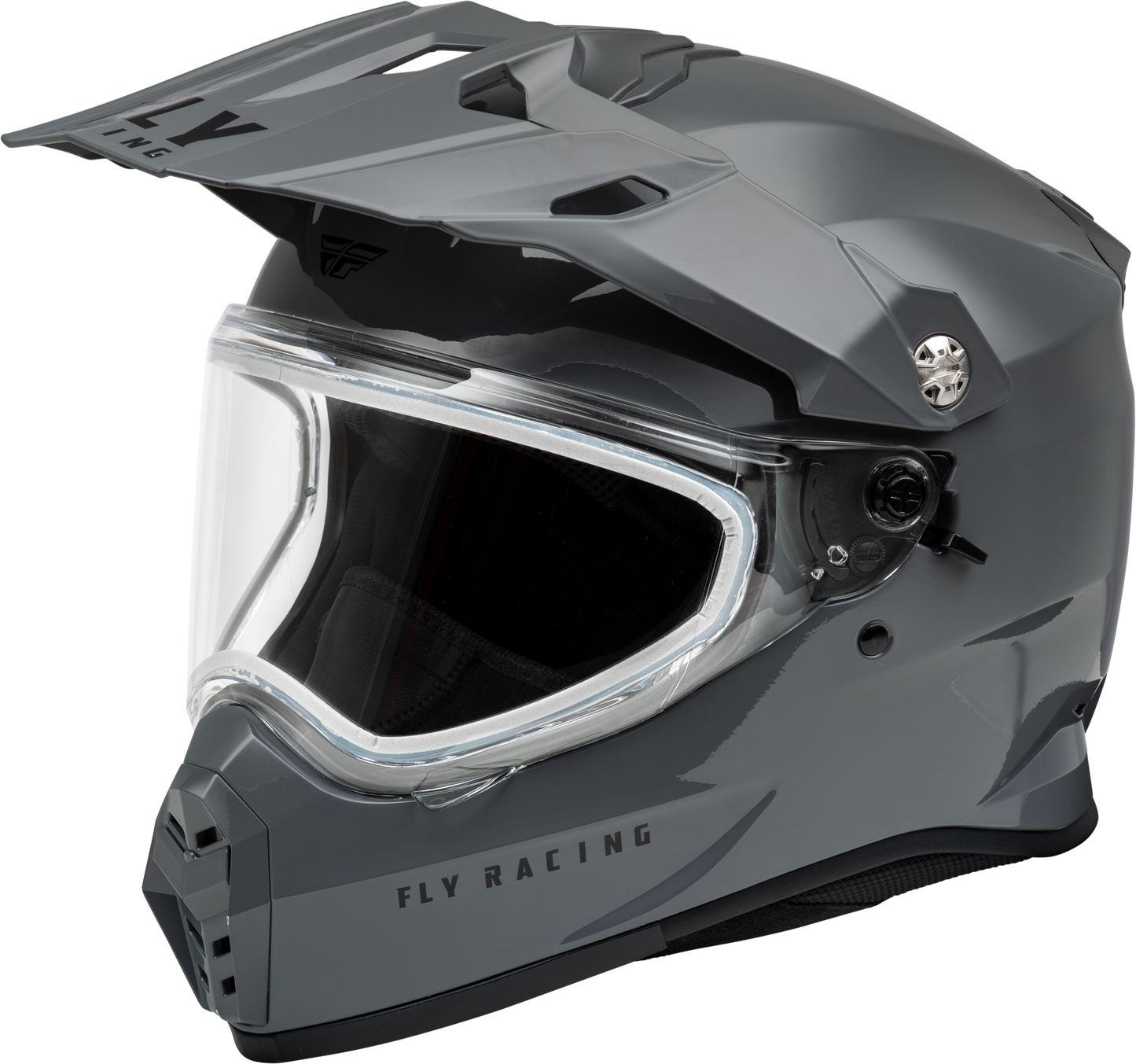 Trekker Cw Solid Helmet Dual Shld Grey Xs